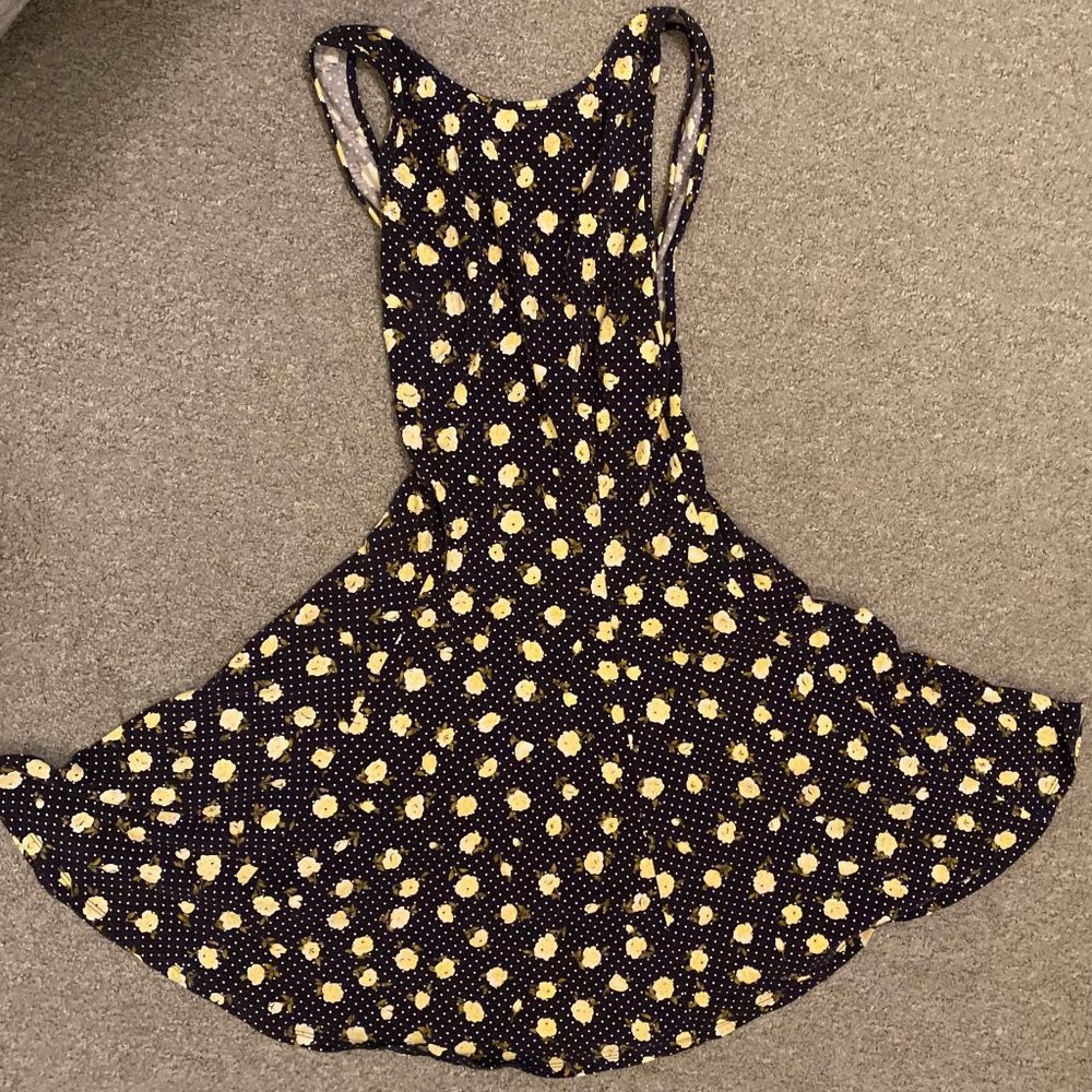 YELLOW ROSE REVERSIBLE COTTON DRESS